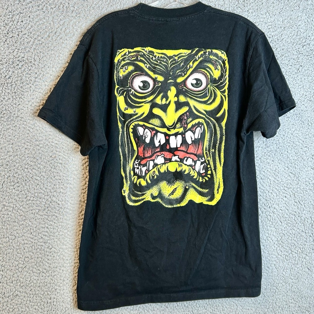 Santa Cruz T-Shirt Mens Medium Black Screaming Face Graphic Zombie Skate